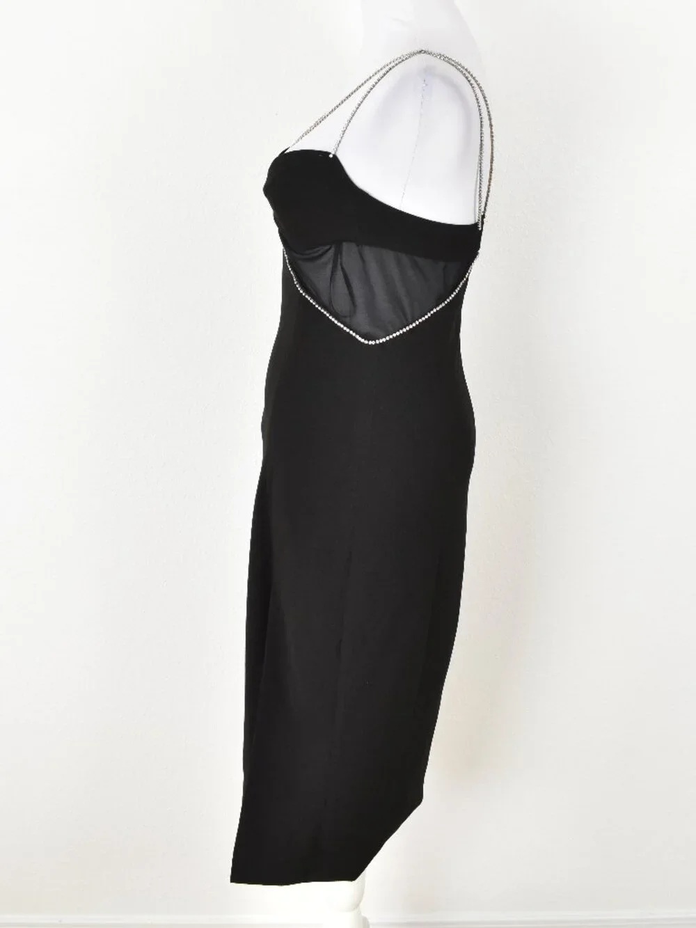 Heiress Beverly Hills Diamante Cutout Crepe Midi Dress - Picture 5 of 12